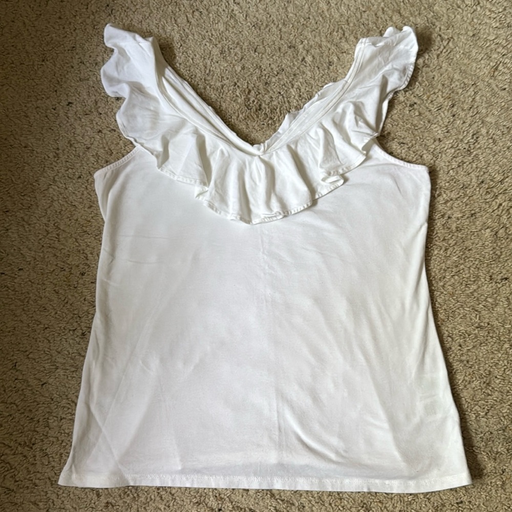 Lilly Pulitzer Ruffle V- Neck tank top